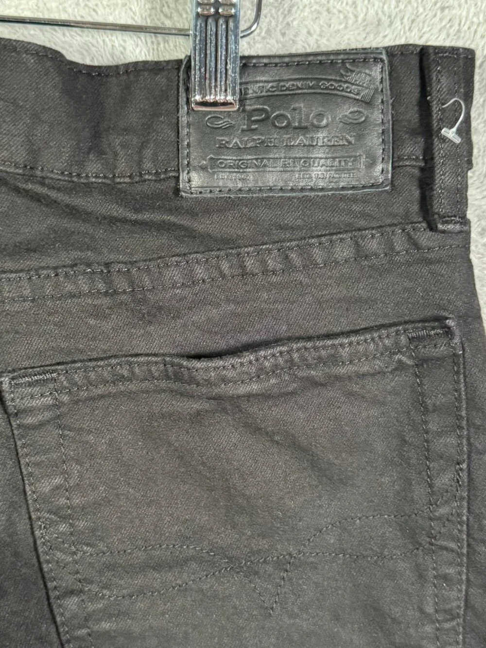 Polo Ralph Lauren Jeans Mens 32x32 Black The Sullivan Slim Stretch Denim Pants